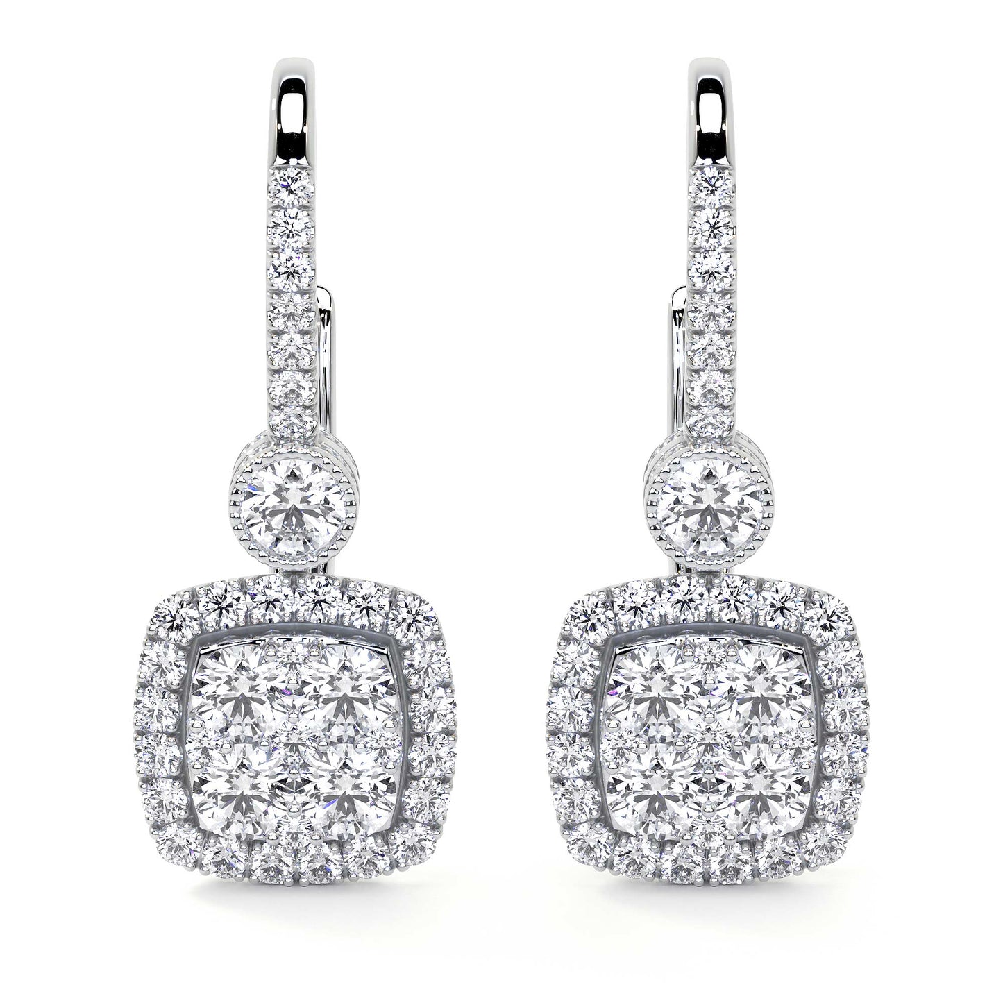 Drop Earrings with Diamond Accents