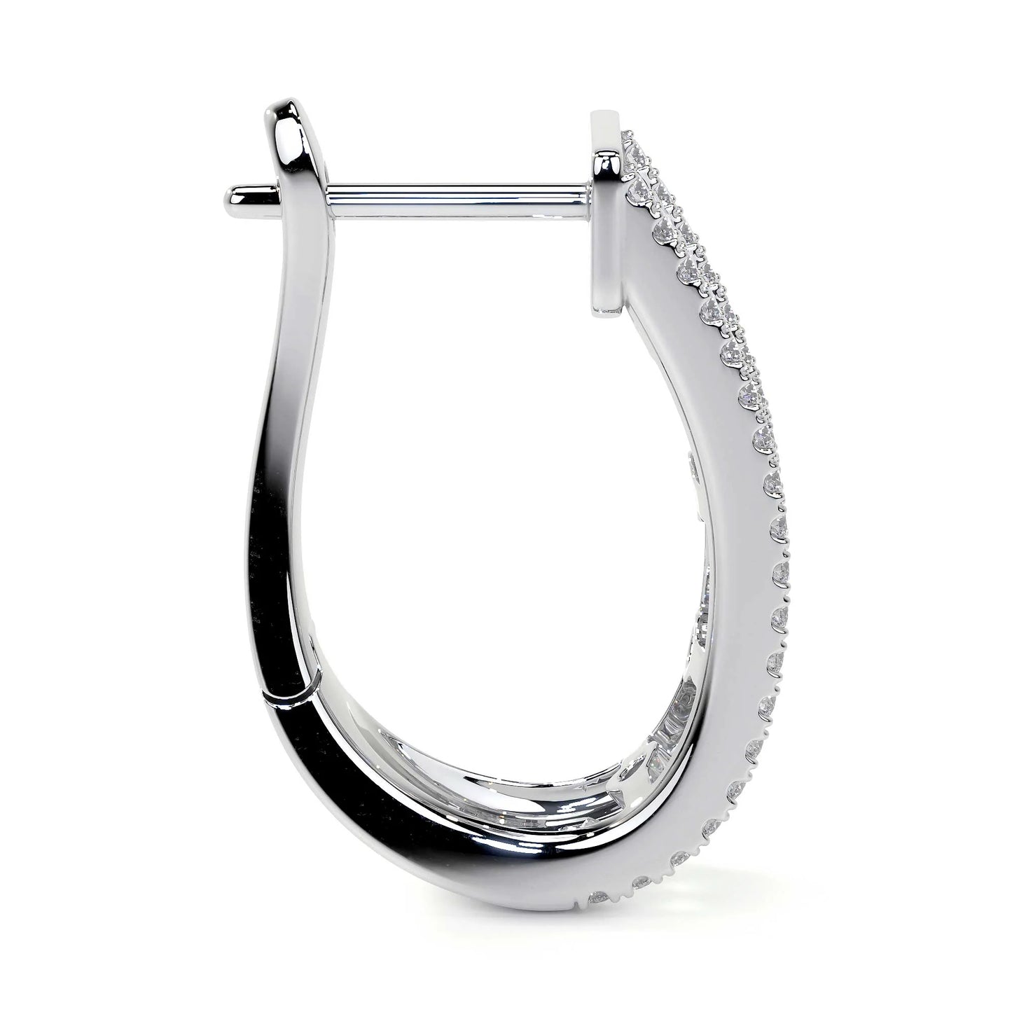 Diamond Cluster Huggie Hoop Earrings