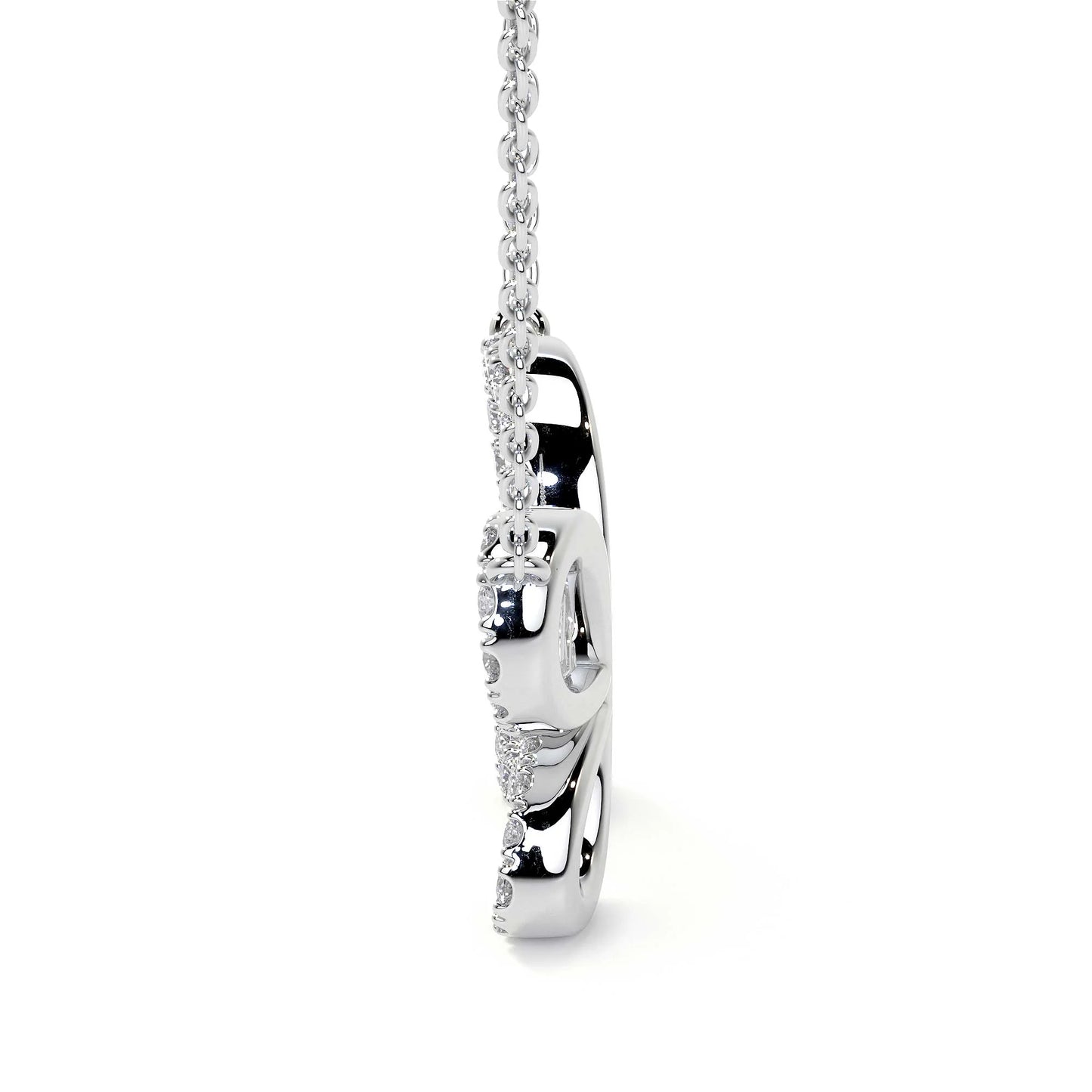 Butterfly Cluster Diamond Necklace