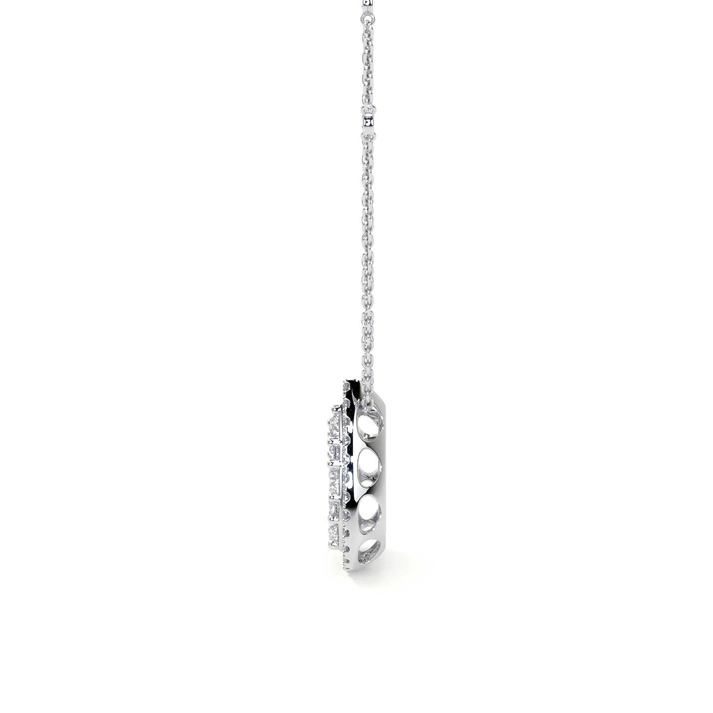 Diamond Pear Pendant Necklace