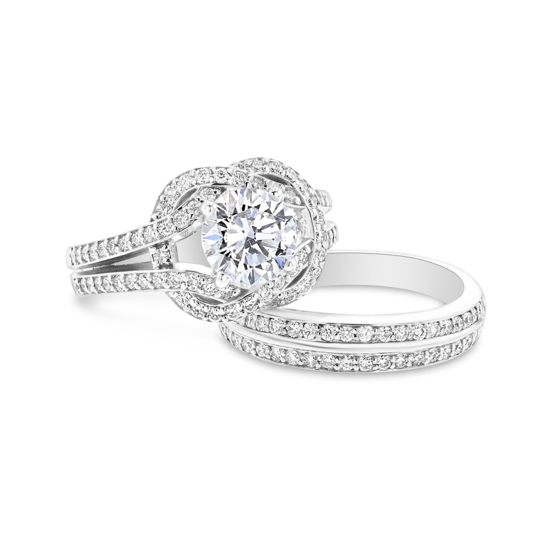Stunning Diamond Knot Engagement Ring