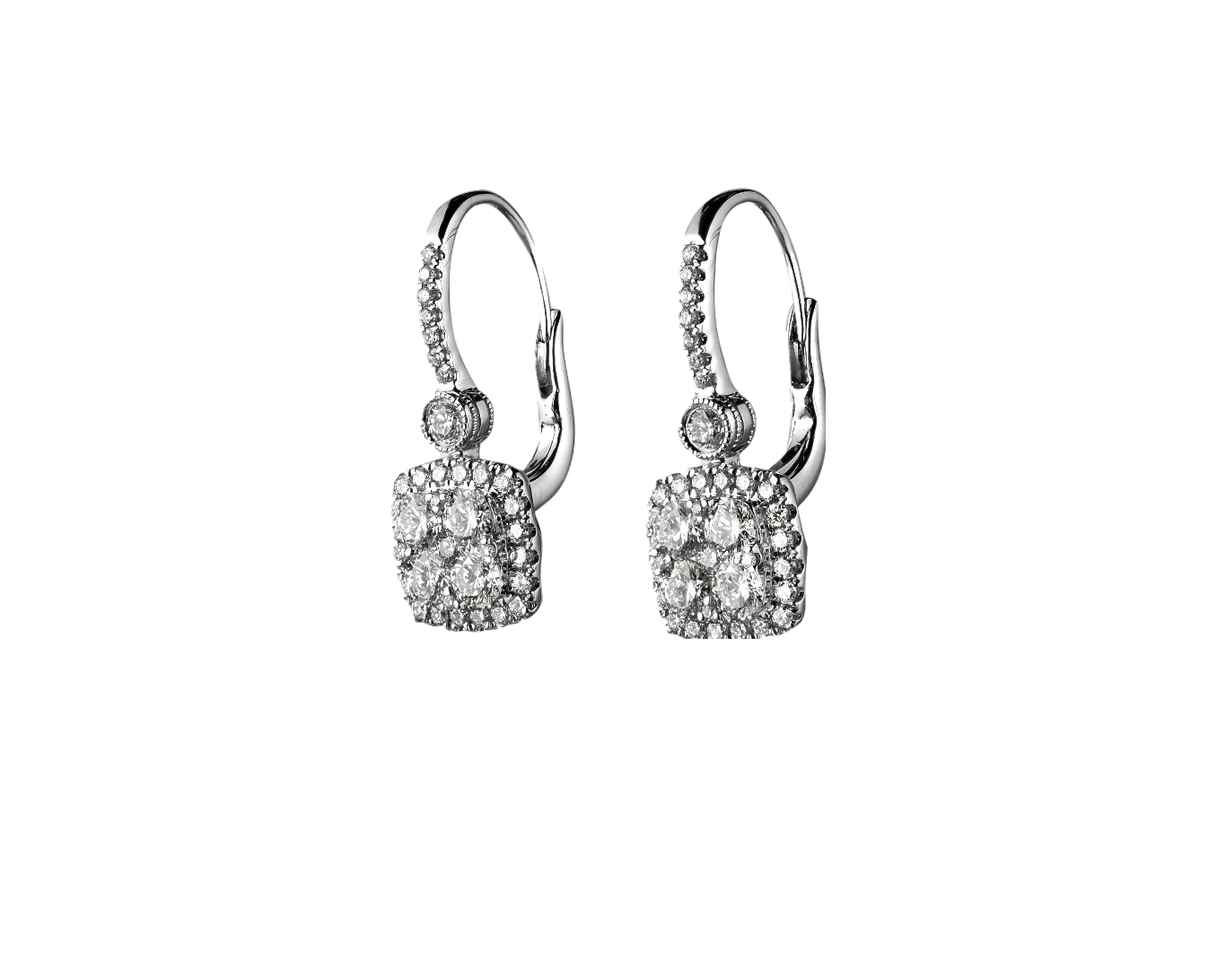 Drop Earrings with Diamond Accents