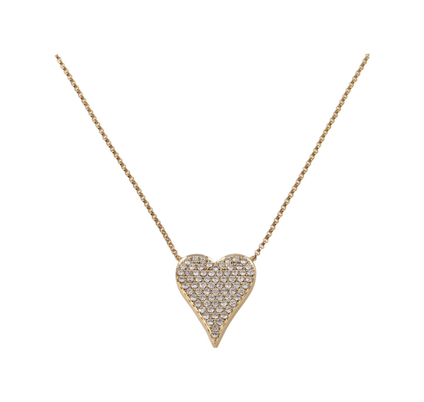 Diamond Heart Gold Necklace