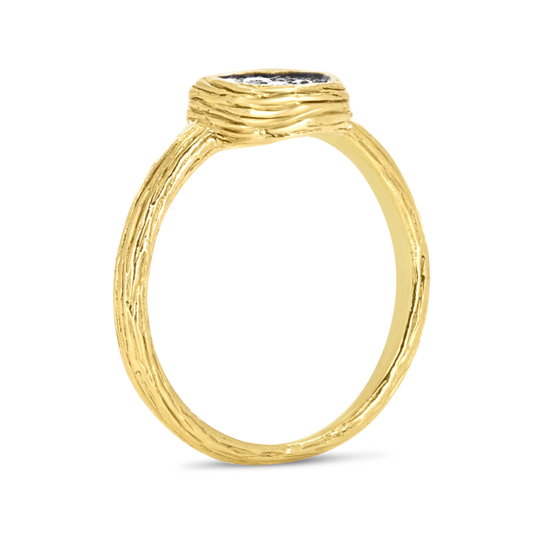 Textured Diamond Ring