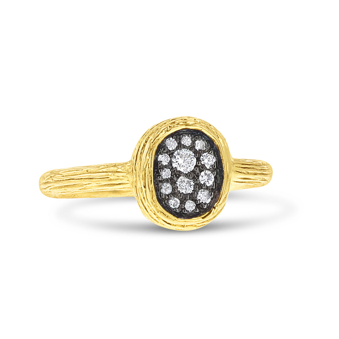 Textured Diamond Ring