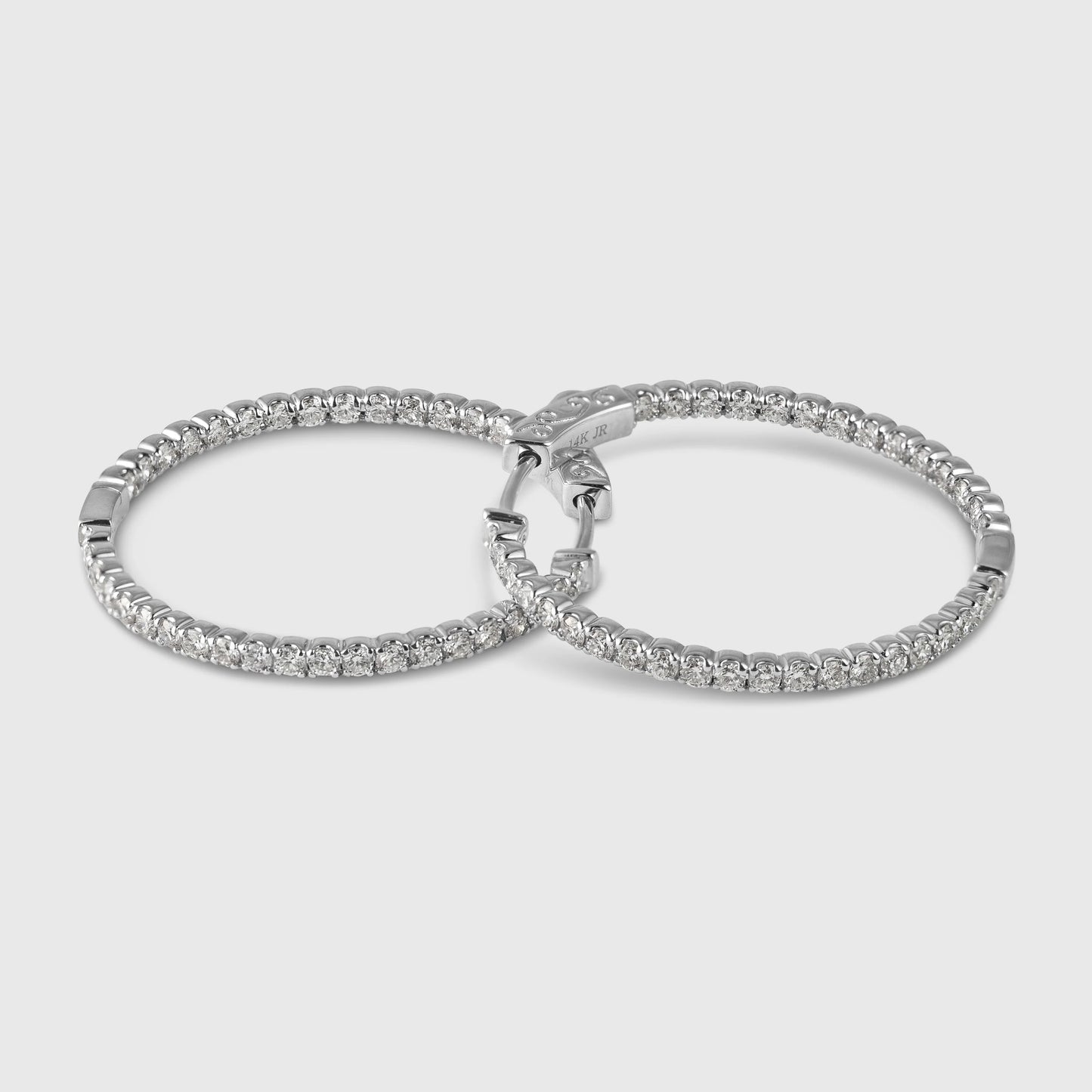 Diamond Pave Hoop Earrings