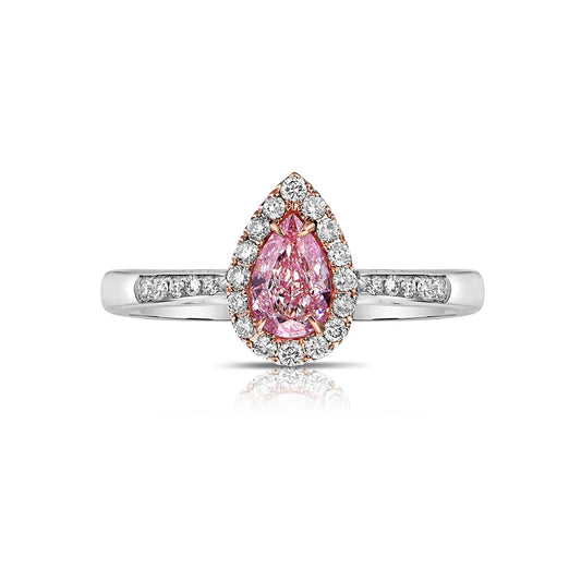 0.50 ct Pink Pear Shape Ring