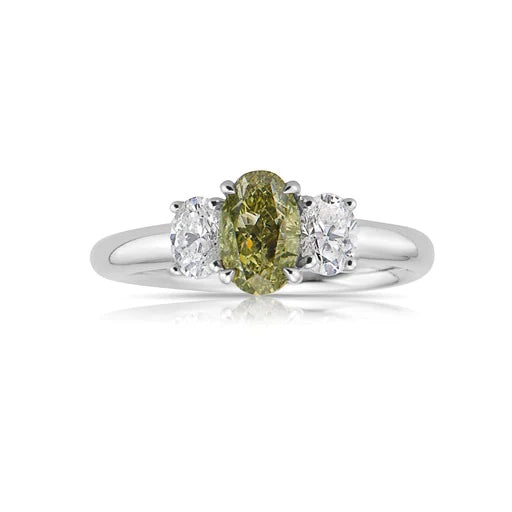 1.01 ct 'Chameleon' Diamond Oval Gia Ring
