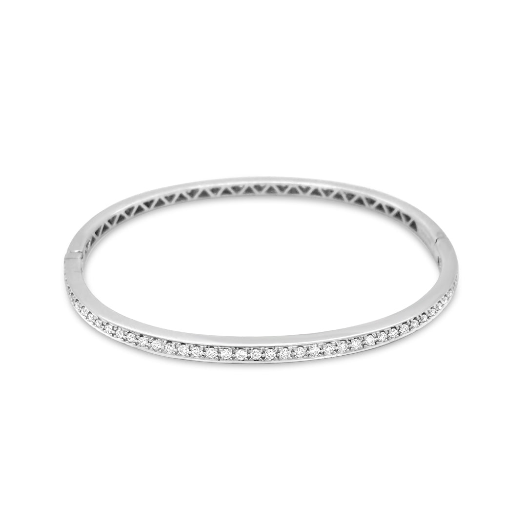 White Gold Diamond Bangle Bracelet