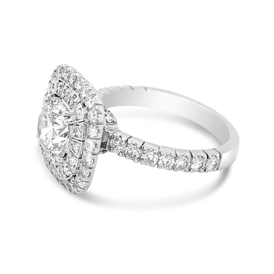 Double Halo Engagement Ring