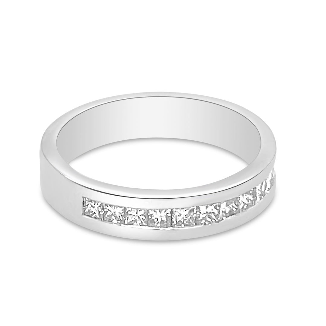 Princess Cut Diamond Wedding Band