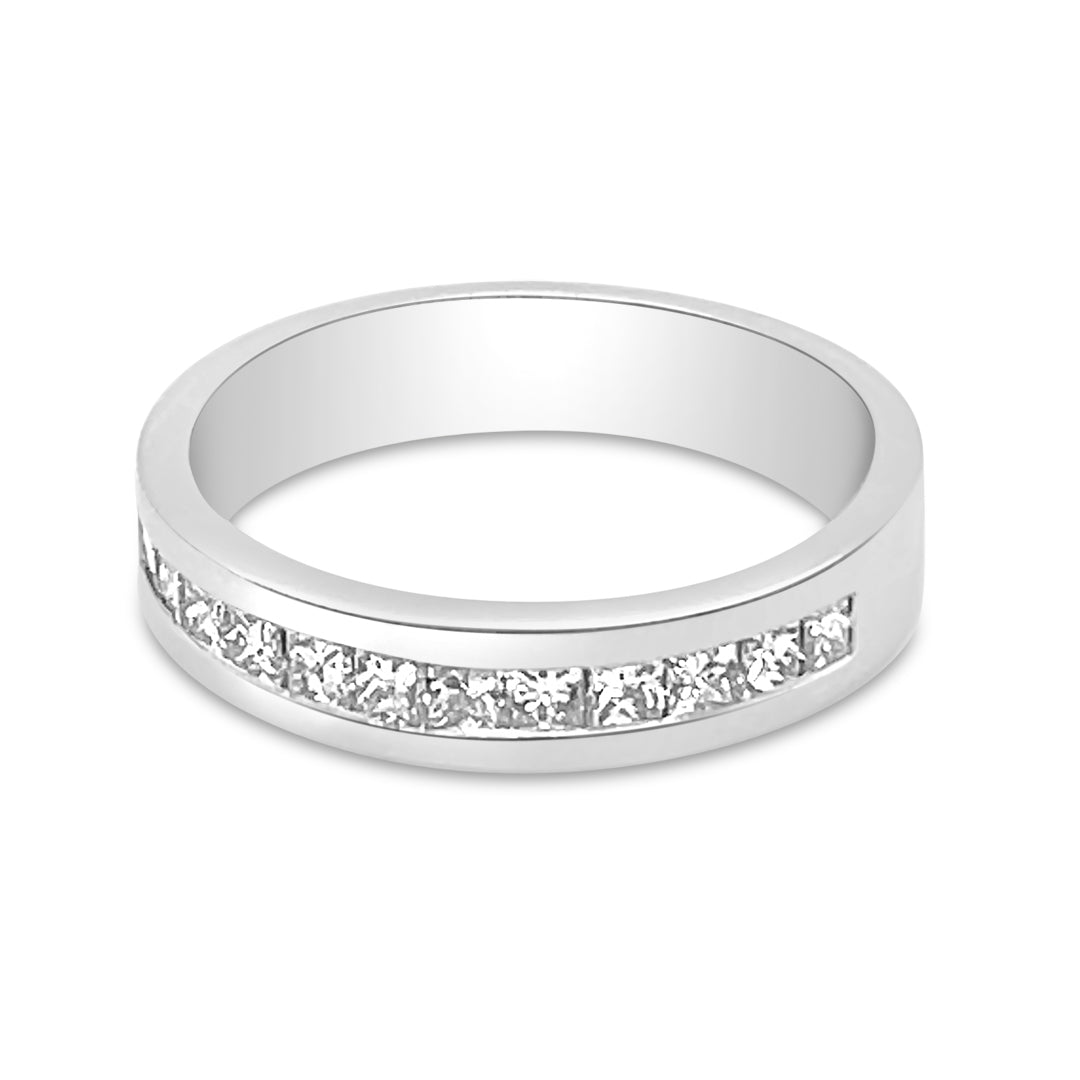Princess Cut Diamond Wedding Band