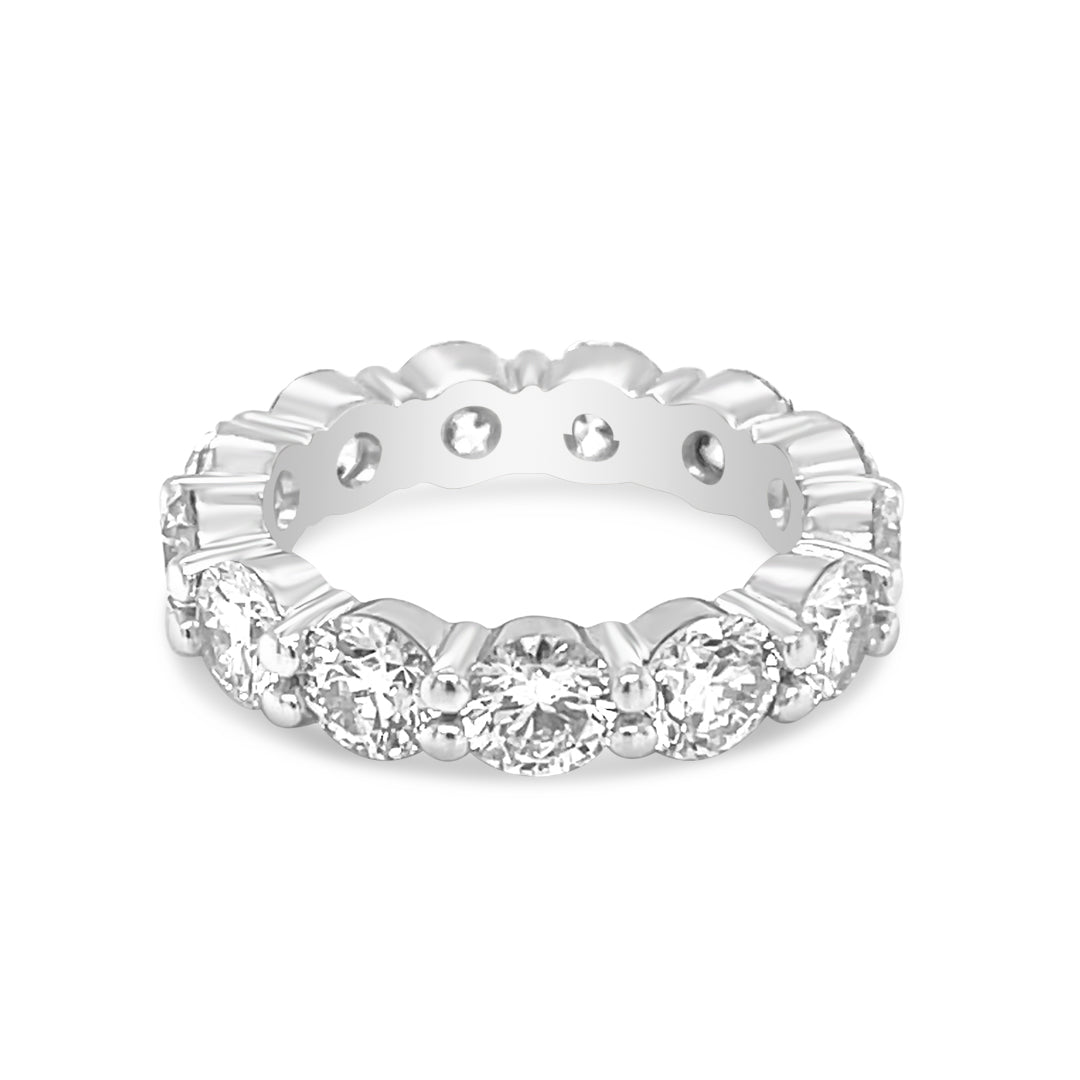 Platinum Petite Prong Eternity Diamond Band