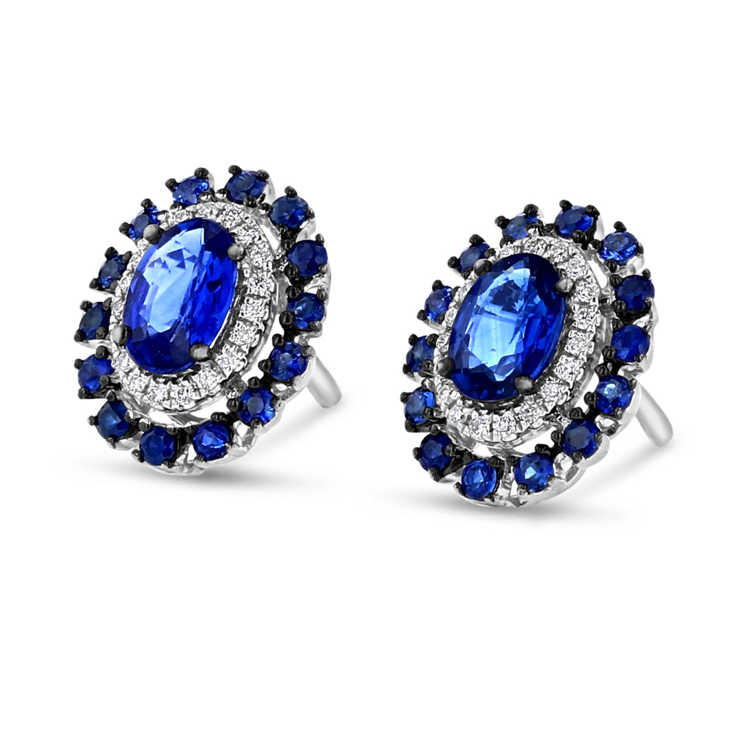 Sapphire and Diamond Earrings