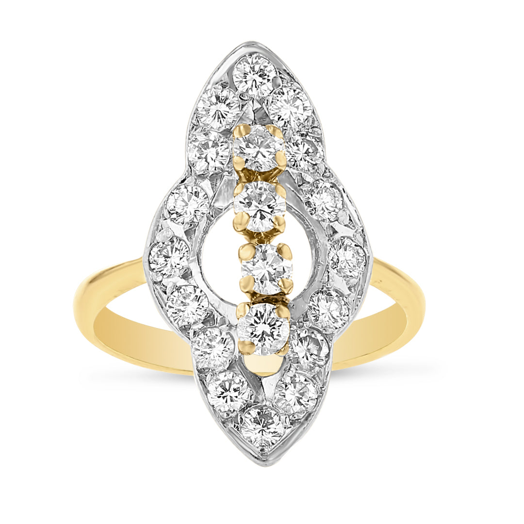 Marquise Shaped Diamond Ring