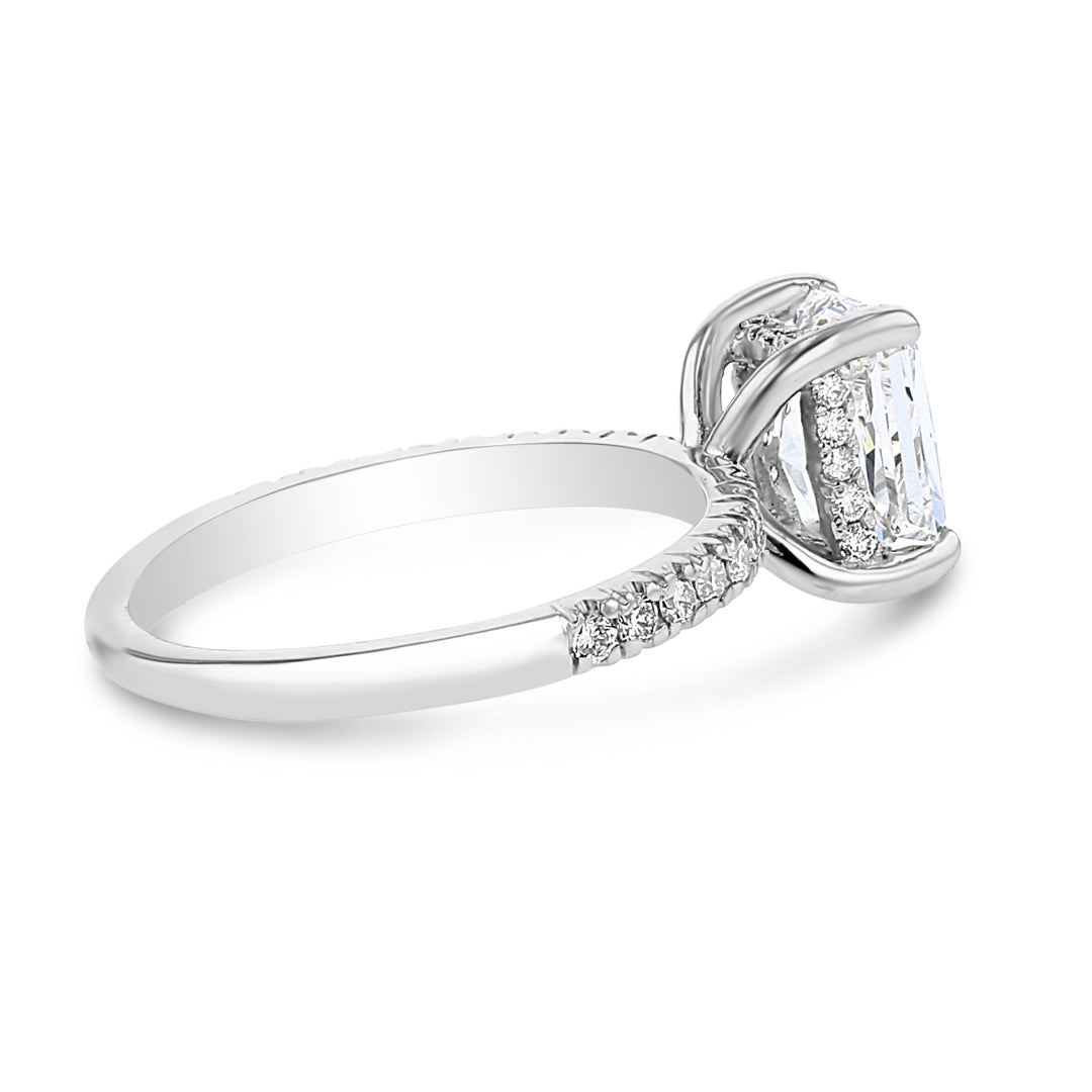 The Classic Hidden Halo Radiant Cut Engagement Ring