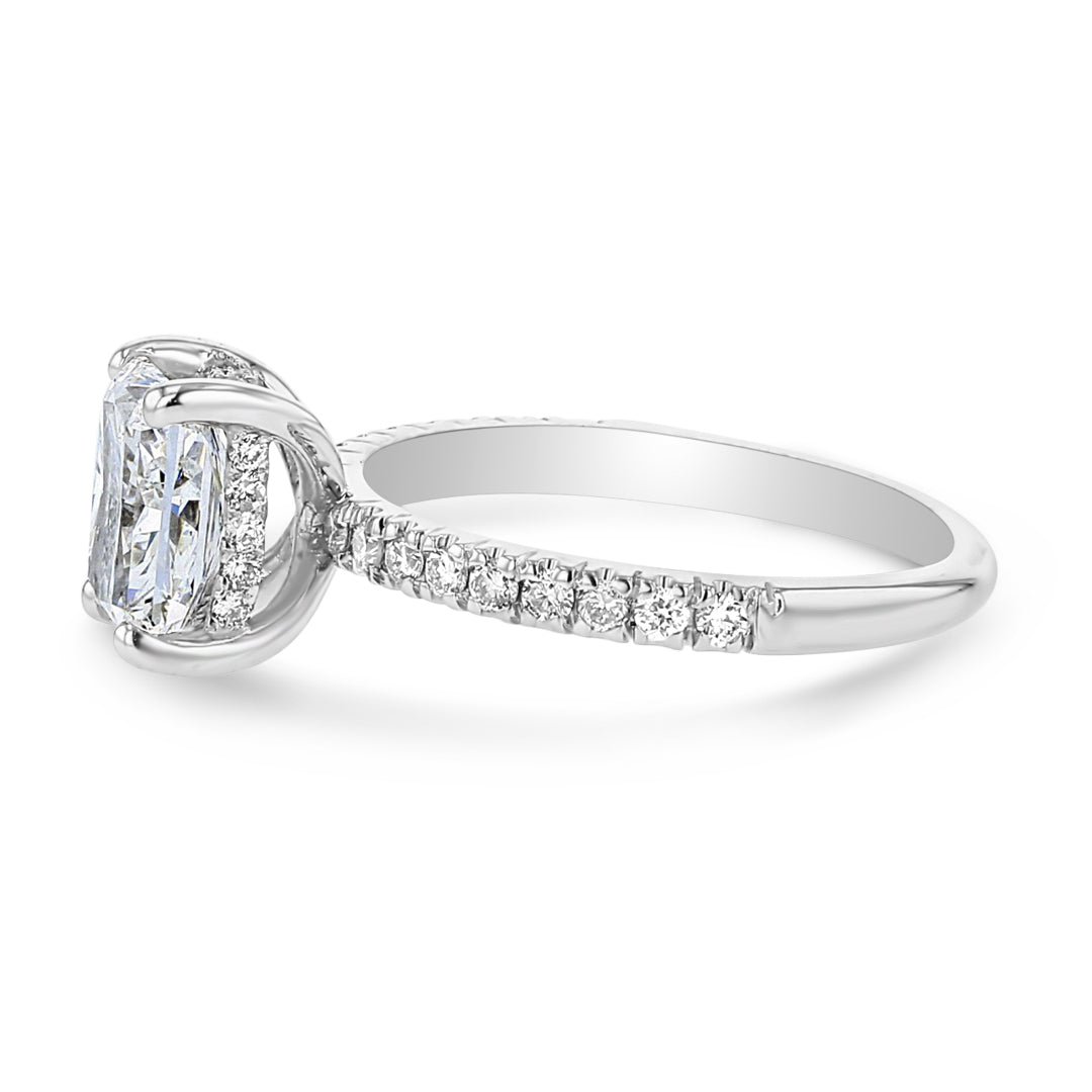 The Classic Hidden Halo Radiant Cut Engagement Ring