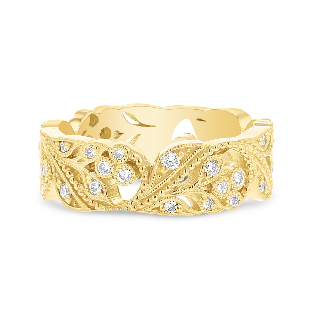 Diamond Floral Eternity Band