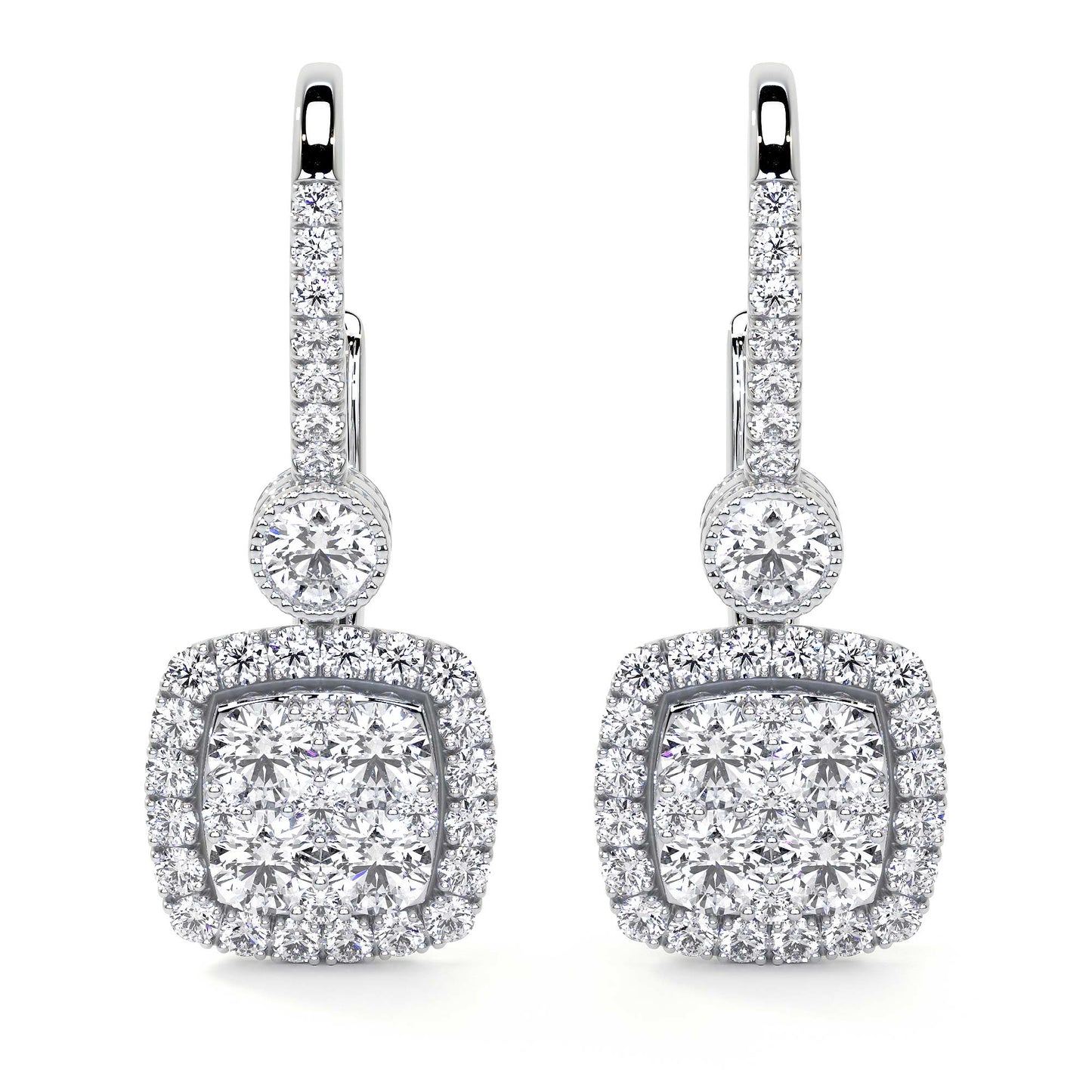 Drop Earrings with Diamond Accents