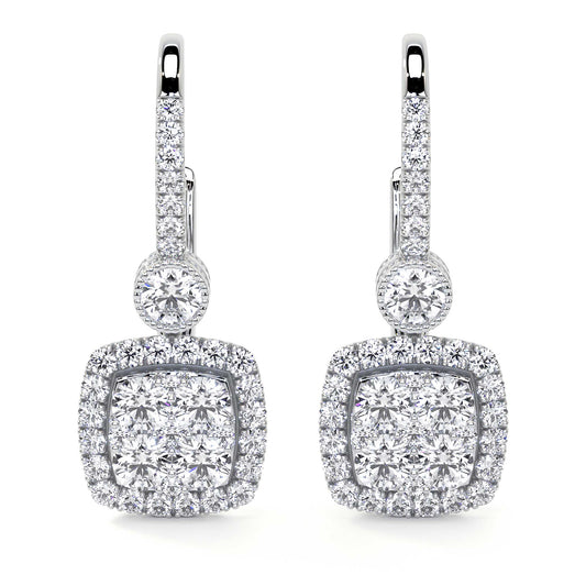 Drop Earrings with Diamond Accents