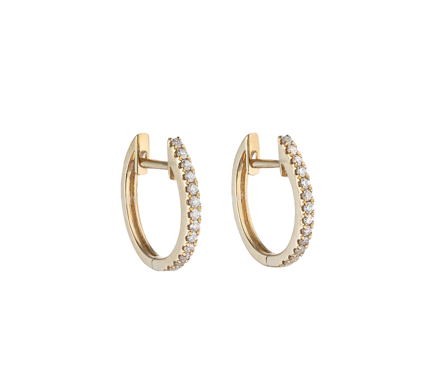 Diamond Pave Huggie Earrings