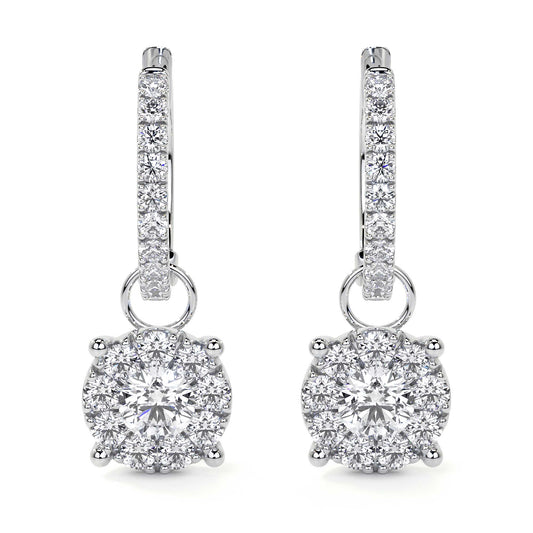 Dangling Round Diamond Earring