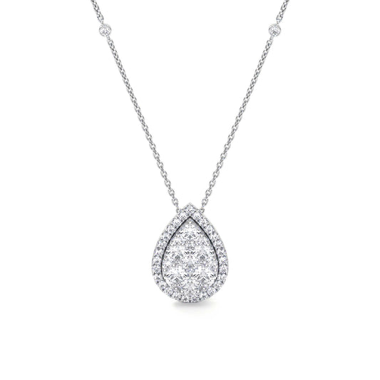 Diamond Pear Pendant Necklace