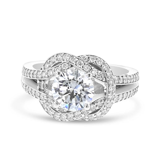Stunning Diamond Knot Engagement Ring