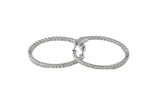 Diamond Pave Hoop Earrings