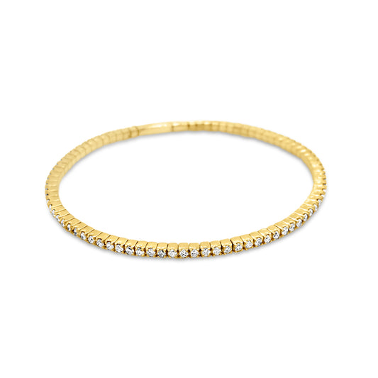 Flexible Diamond Bangle Bracelet