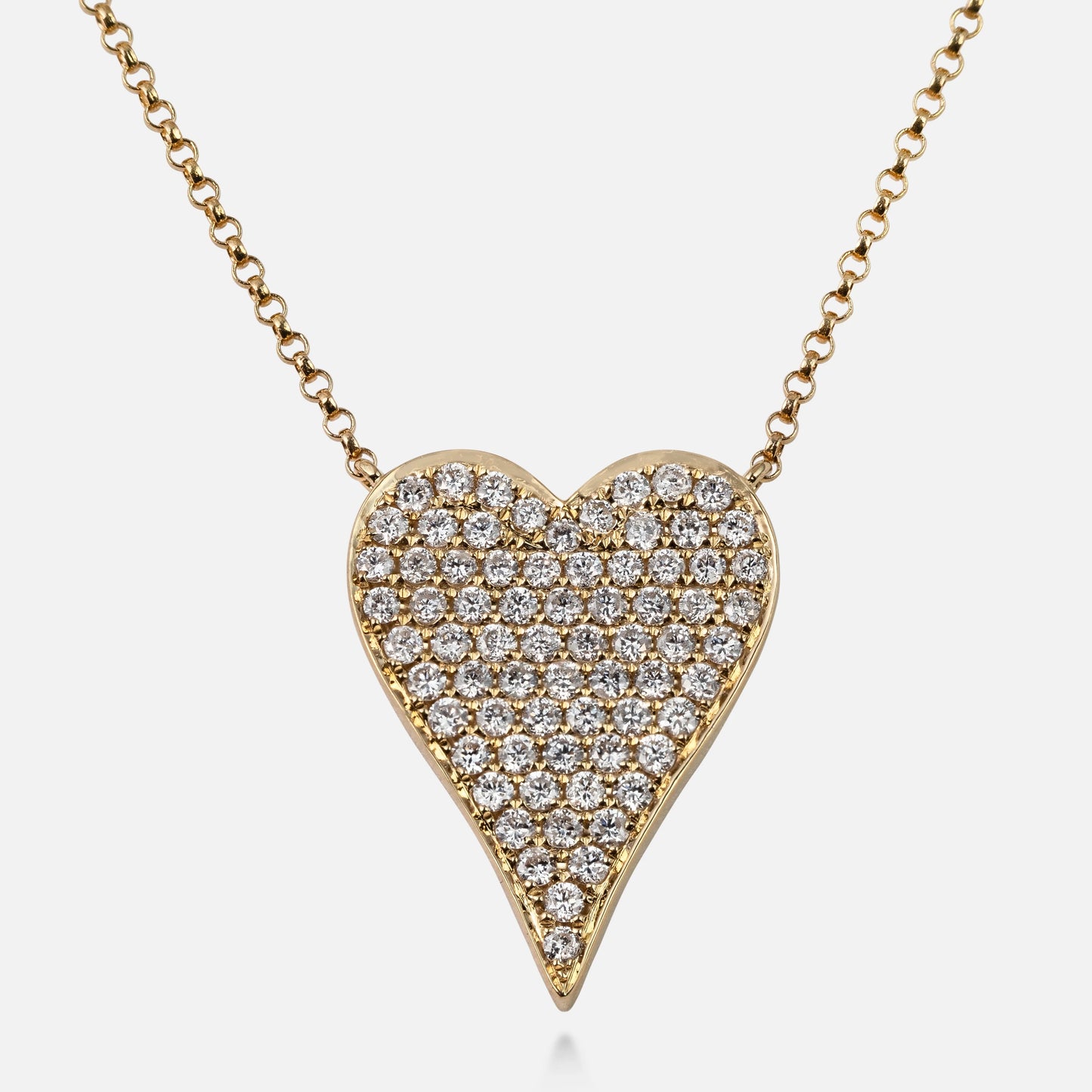 Diamond Heart Gold Necklace