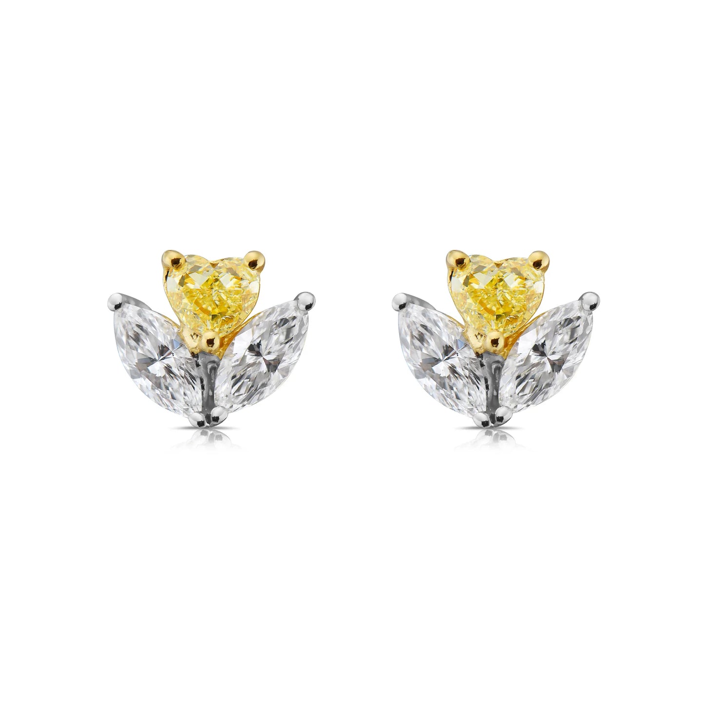 1.27 ct Heart & Marquise Diamond Earrings