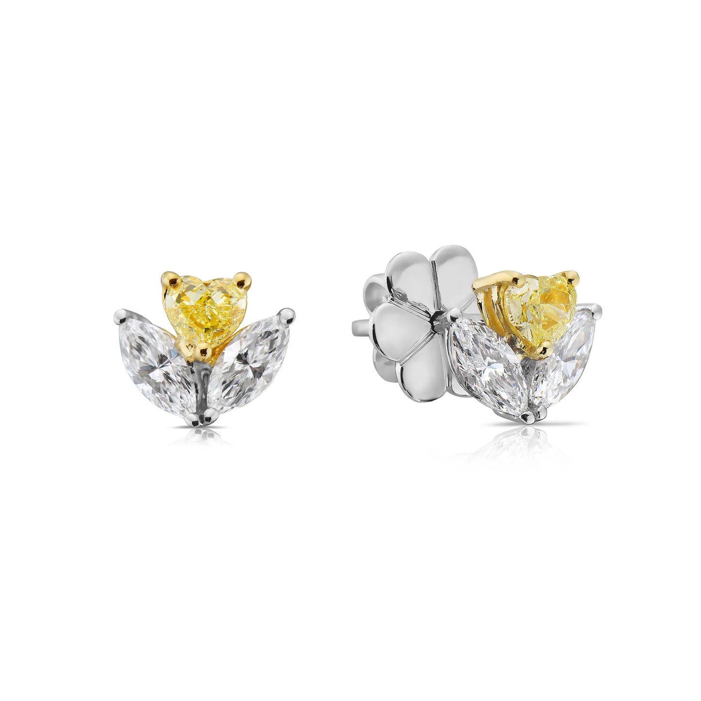 1.27 ct Heart & Marquise Diamond Earrings