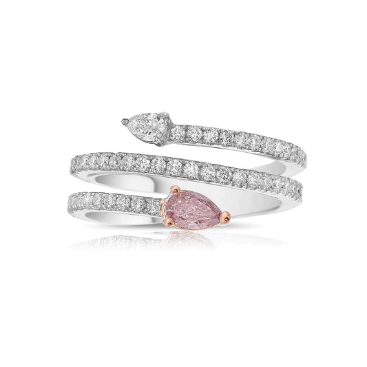 Pink Diamond Spiral Ring