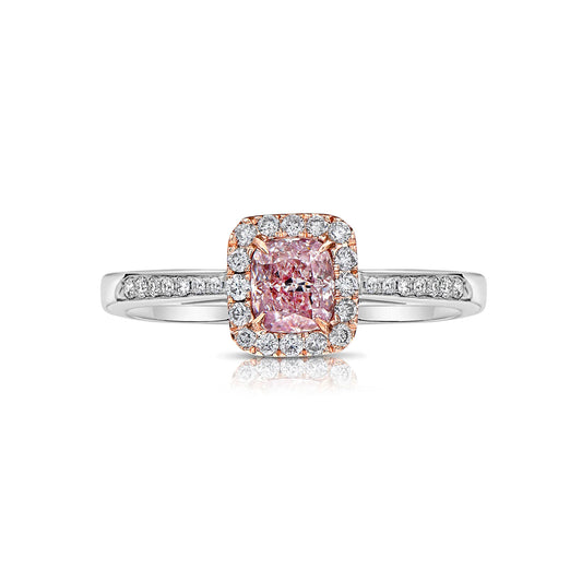 0.50 ct Cushion Pink Diamond Ring