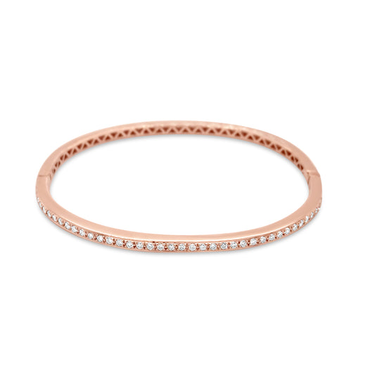 Rose Gold Diamond Bangle Bracelet