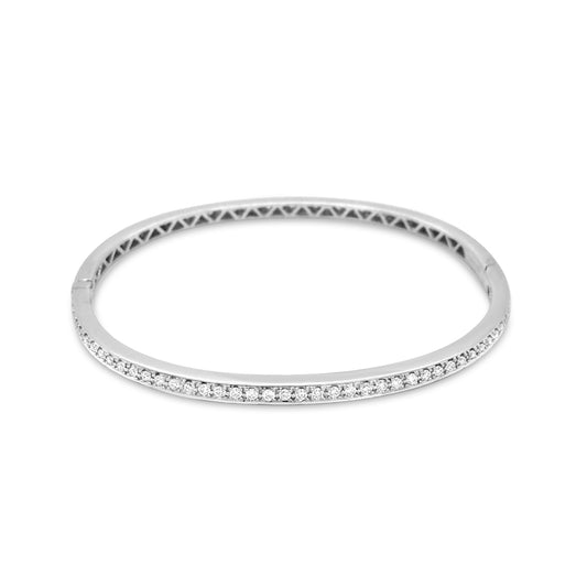 White Gold Diamond Bangle Bracelet