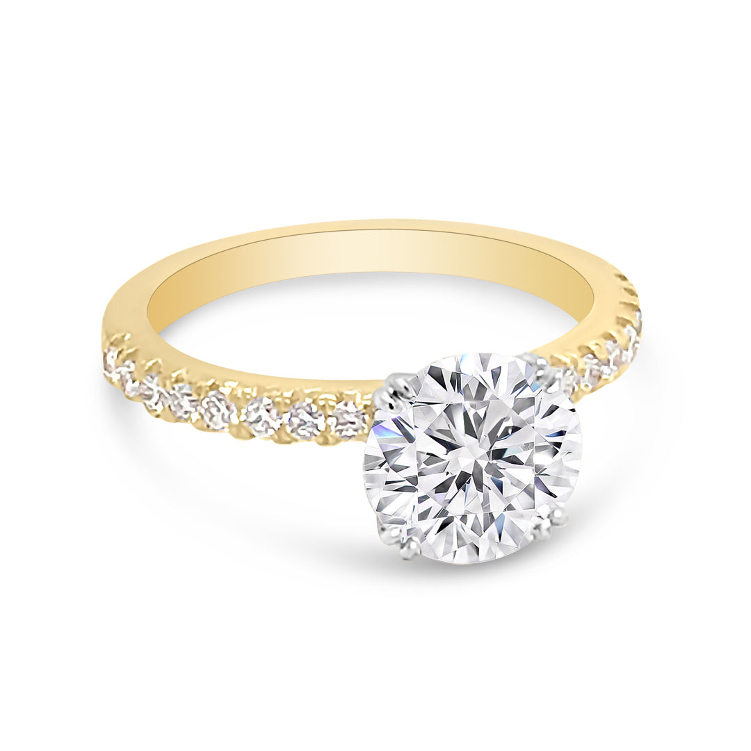 Pave Set Diamond Engagement Ring