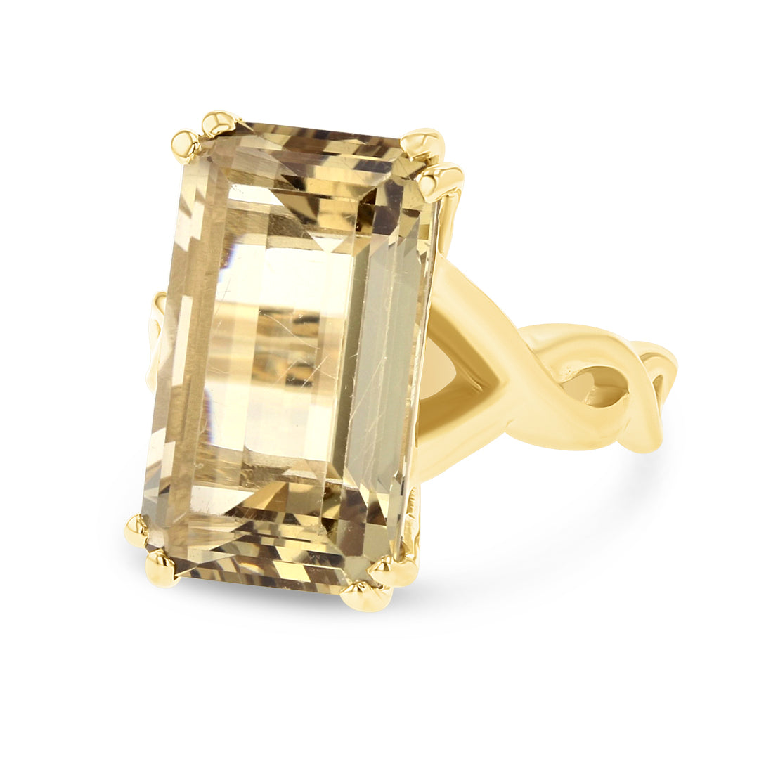 Light Brown Topaz Cocktail Ring