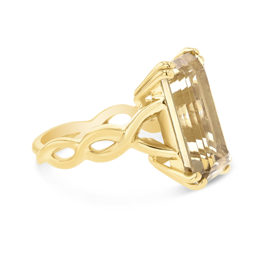 Light Brown Topaz Cocktail Ring