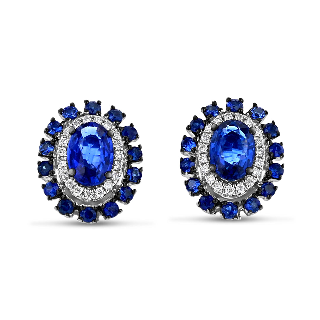 Sapphire and Diamond Earrings