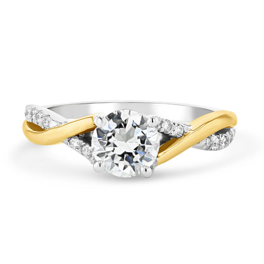 Diamond Twist Engagement Ring