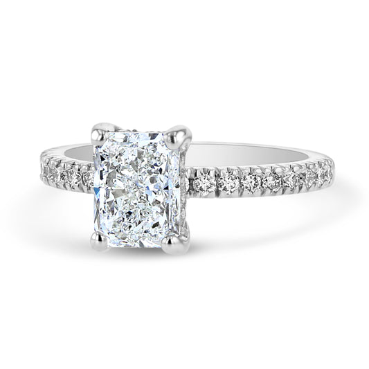 The Classic Hidden Halo Radiant Cut Engagement Ring